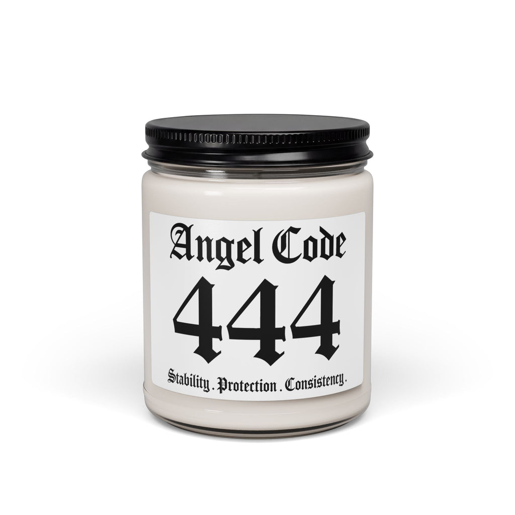 Angel Code 444 Scented Soy Candle 🪽🕯️ 9oz Stability Protection Consistency Aromatherapy Candle - White