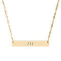 111 Angel Number Horizontal Bar Necklace 🪽✨ New Beginnings Engraved Gold Necklace