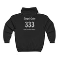 Unisex Manifestation Zip Hoodie 🪽🖤333 'Growth Creativity Guidance' Black Full-Zip