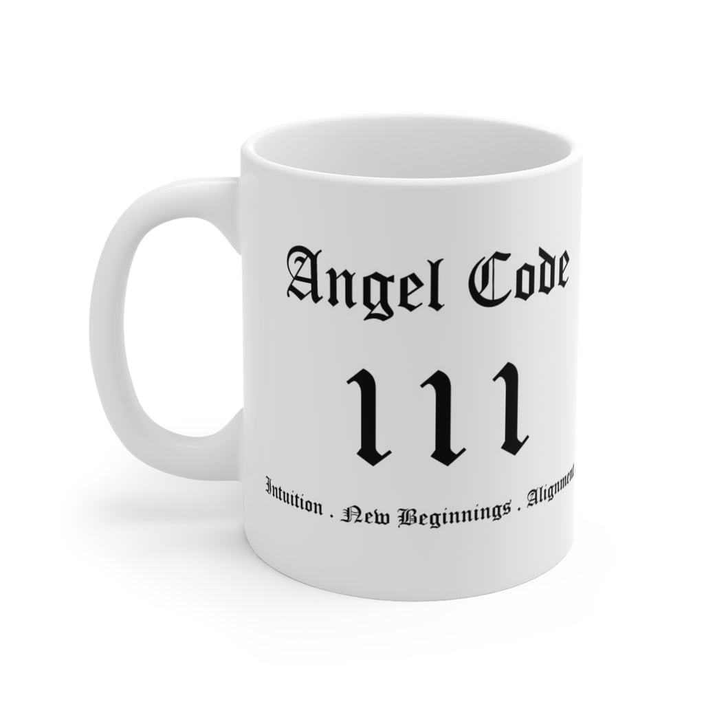 Angel Code 111 Coffee Mug 🪽✨ Numerology New Beginnings Gift - 11oz