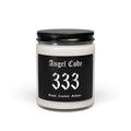 Angel Code 333 Scented Soy Candle 🪽🕯️ 9oz Growth Aromatherapy Candle - Black