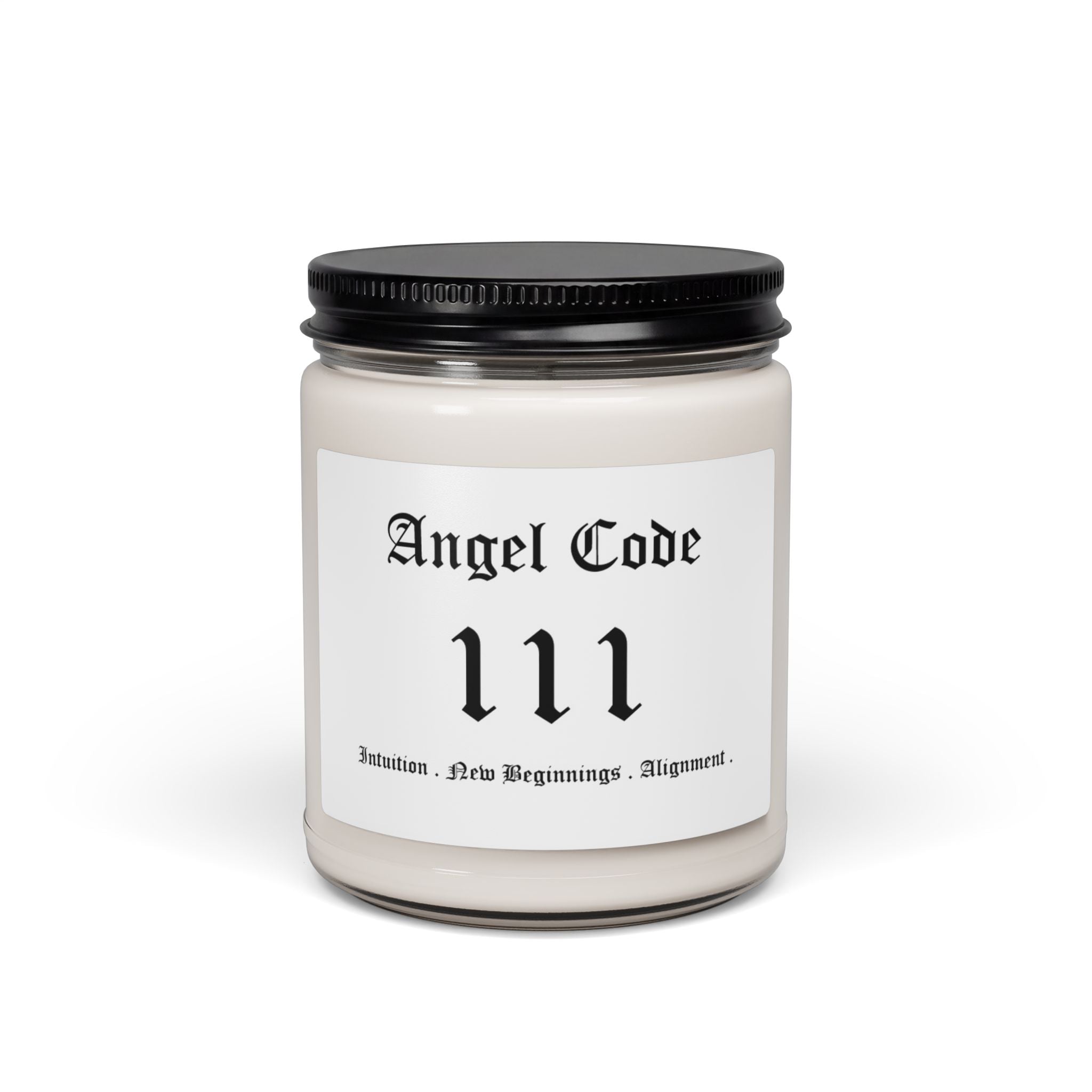 Angel Code 111 Scented Soy Candle 🪽🕯️ 9oz New Beginnings Aromatherapy Candle - White