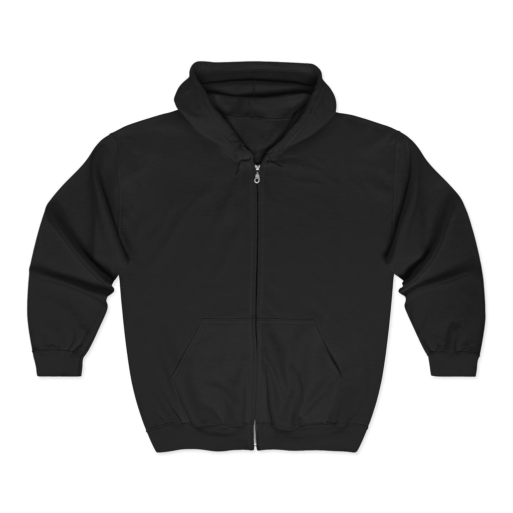 Unisex Manifestation Zip Hoodie 🪽🖤444 'Stability Protection Consistency' Black Full-Zip